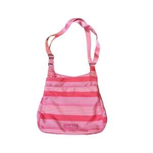 Vera Bradley Pink Tonal Stripe Lighten Up Slim Crossbody Bag purse